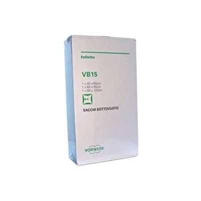 CONFEZIONE 3 SACCHI SOTTOVUOTO, MISURE 60×40 95×60 120×80, VB15 ORIGINALI VORWERK